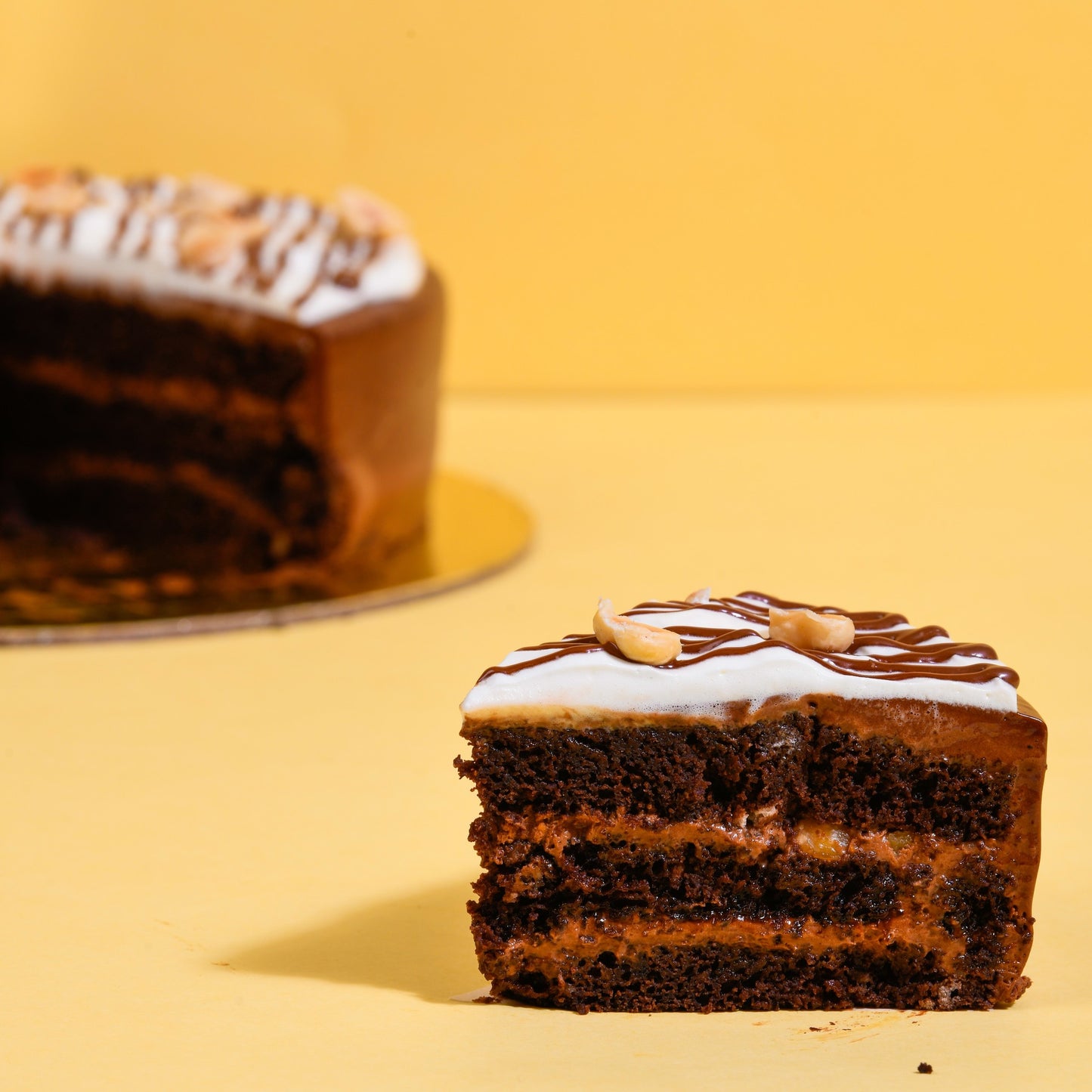 Rich Nutella Hazelnut Cake Slice