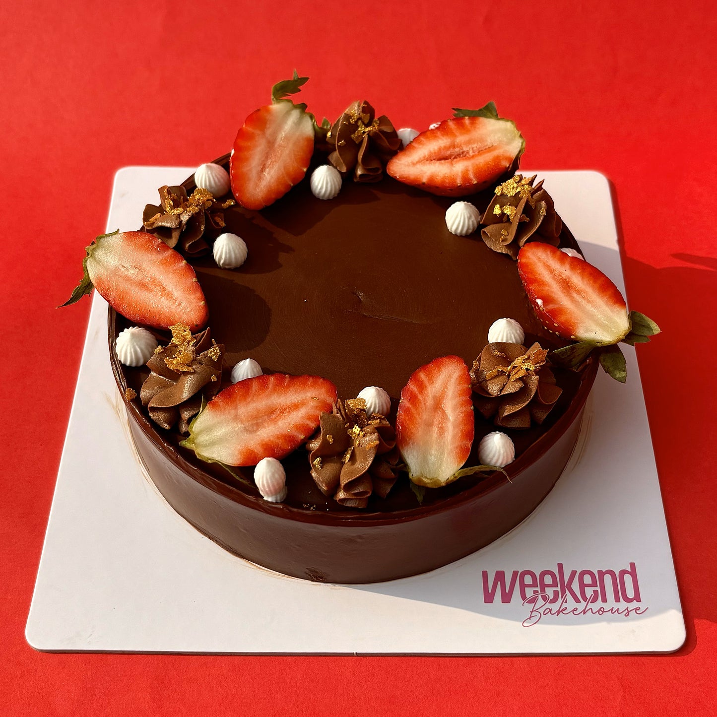 Belgian Chocolate and Strawberry Cake